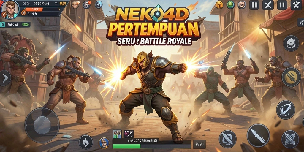 Tampilan gameplay seru dalam pertempuran Battle Royale NEKO4D.