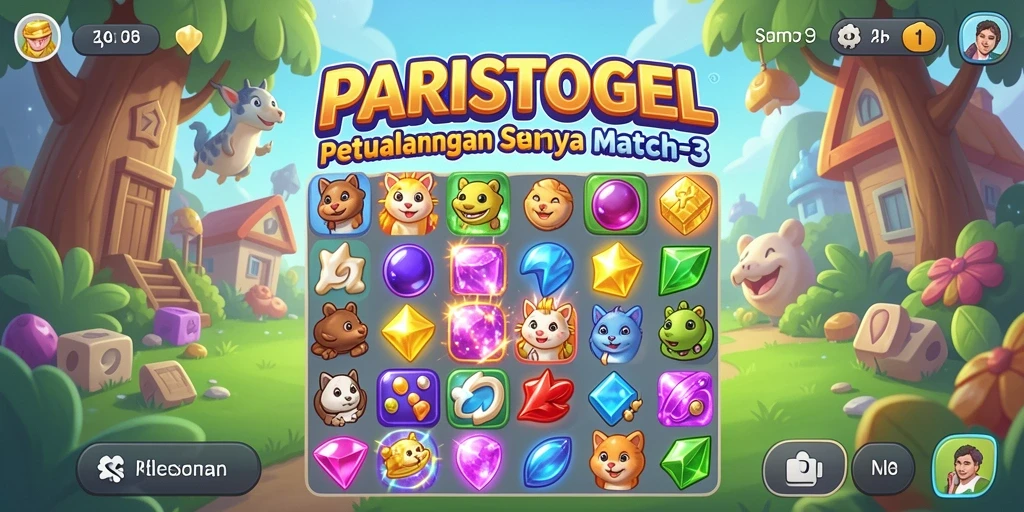 Tampilan gameplay <strong>PARISTOGEL</strong> yang penuh warna dan menyenangkan.