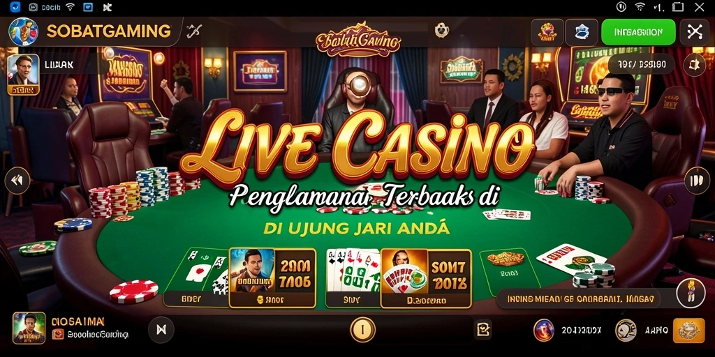 Tampilan menarik dari gameplay Live Casino di SOBATGAMING.